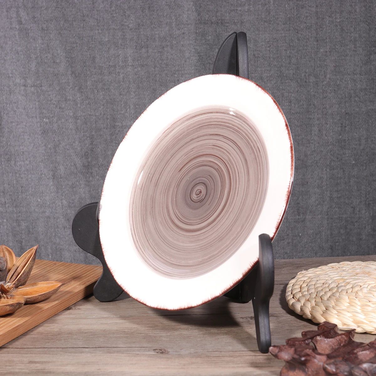 

4Pcs Dish Rack Black Plastic Eco Friendly Dish Drying Rack Plate Display Storage Organizer for Kitchen Restaurant Hotel