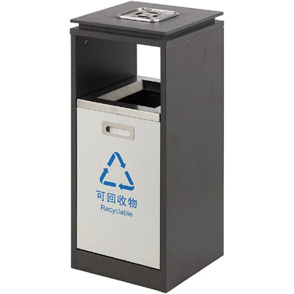 

Floor Standing Ashtray Stainless Steel Top Ashtrays Trash Can Hotel Trash Can Hotel Elevator Entrance Indoor