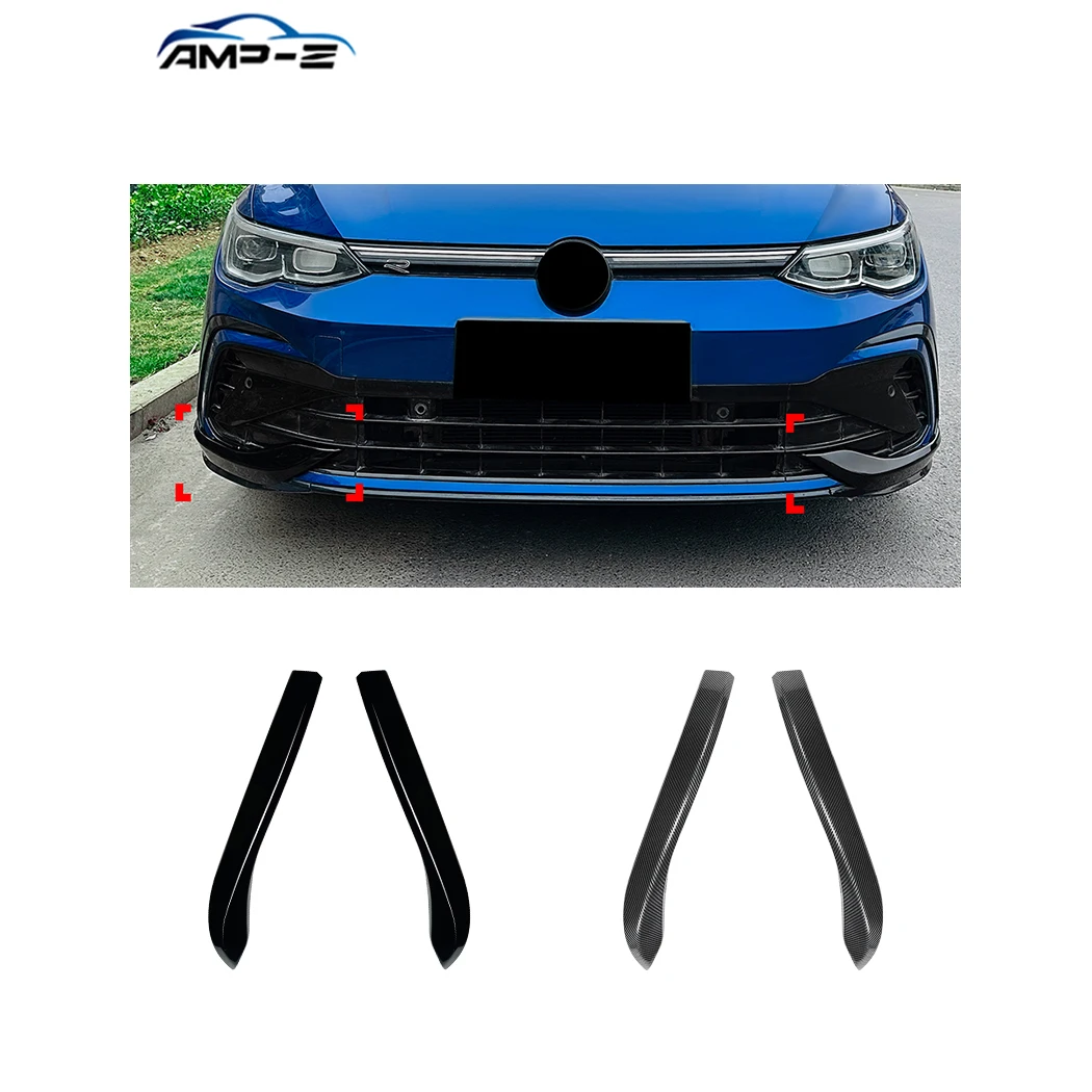 

AMP-Z Golf 8 Plastic Material Front Bumper Side Corner Vent Splitter for VW Golf MK8 GTI R Line 2020-2024 Car Accessories