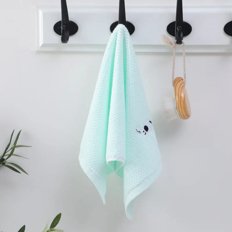 1PC Children Towels Baby Face Towel Soft Embroidered Weather Cotton Bath Towels for Newborn Kids Handkerchief Shower Washcloth