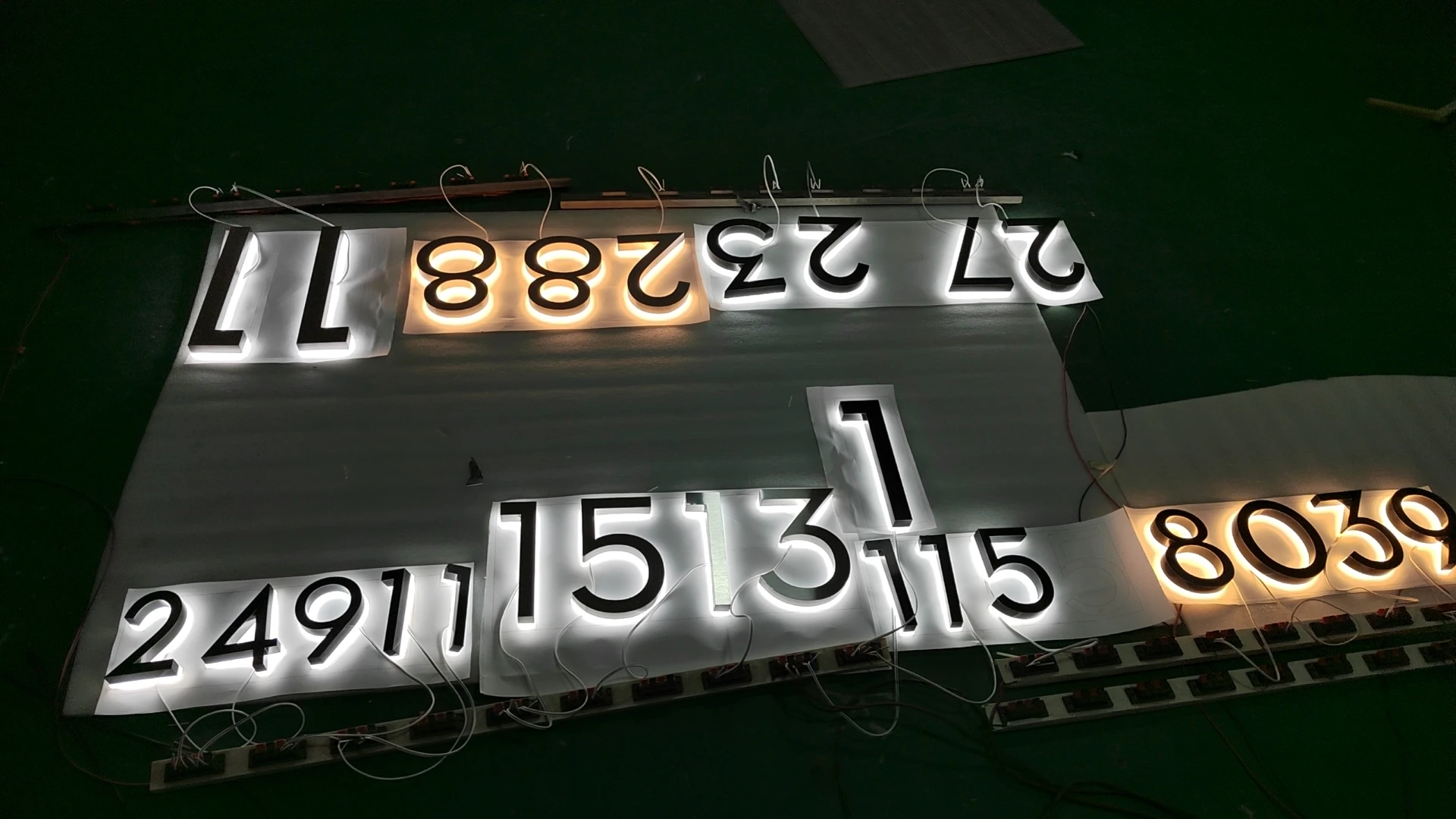 Imagem -04 - Decoração da Casa Personalizado 3d Number Light Backlit Led Sign Metal Endereço Números Sinais Porta Sinais Numéricos