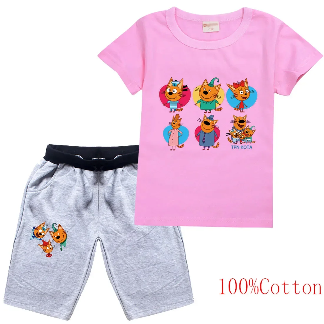 Three Little Kittens Costume Kids Russian TpnkoTa Cartoon Kid-e-Cats Clothes Set Boys Outfits Girls Sportsuit Chilren's Clothing