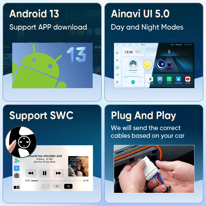 Ainavi 13.1 Inch For Toyota RAV4 2019 2020 2021 2023 2025 XA50 2K HDMI Car Radio CarPlay Android Auto Player 4G Car Multimedia - Image 3