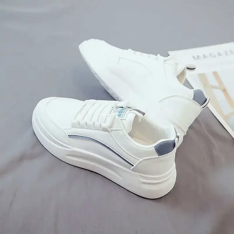 

Normal Leather Thin Heel Shoes Sneakers Platform Dress Women's White Boot High Heel Brand Sports Latest Stylish Hypebeast