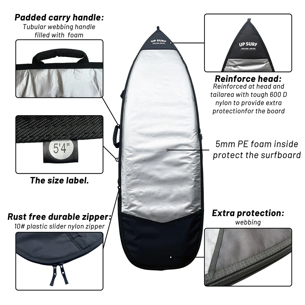 Surfboard Bag  Easy Carry Protective Travel Bag High Quality  Shortboard Cover Wakesurf Boardbag Board Bag Have Strap