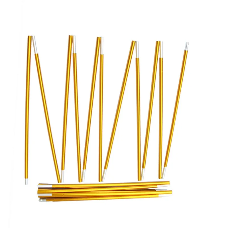 DIY Camping Alloy Tent Skeleton 8.5mm 9.5mm 11mm Golden Tent Poles Tent Rod