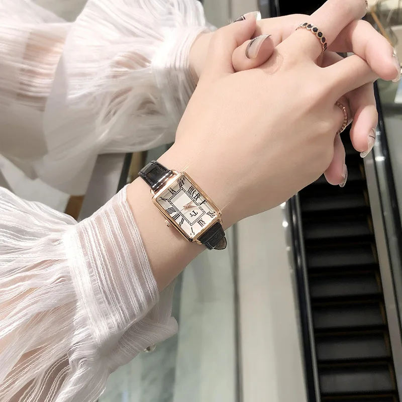 Nordic niche women's watch simple square women's watch retro luxury trend automatic waterproof quartz watch new birthday gift