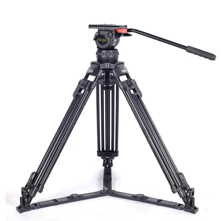 professional  fluid head ENG video camera  aluminium tripod system for camcorder shooting