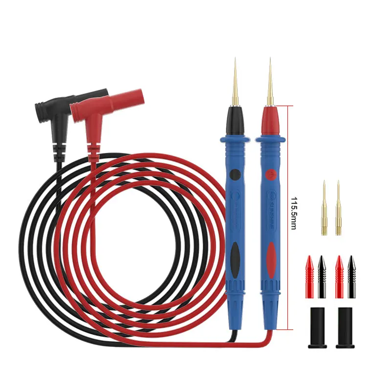 Sunshine SS-024B muiltímetro caneta substituível teste leva sonda elétrica para ferramenta de reparo do telefone móvel fonte alimentação usando