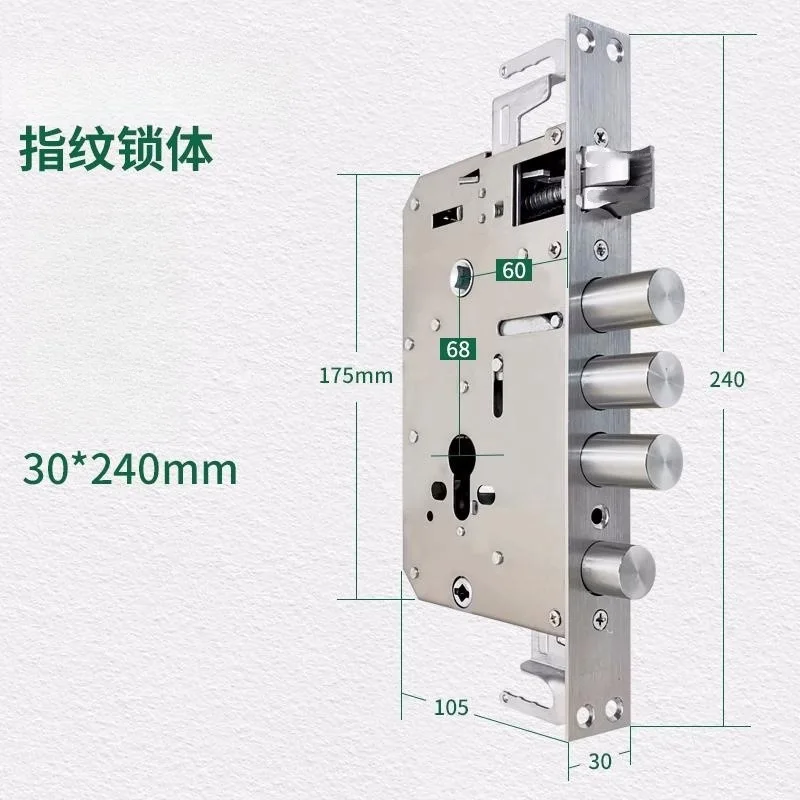 Imagem -05 - Segurança Door Lock Estrutura da Engrenagem Interna Anti-tactile Smart Fingerprint Lock Corpo 6068 304 Aço Inoxidável de