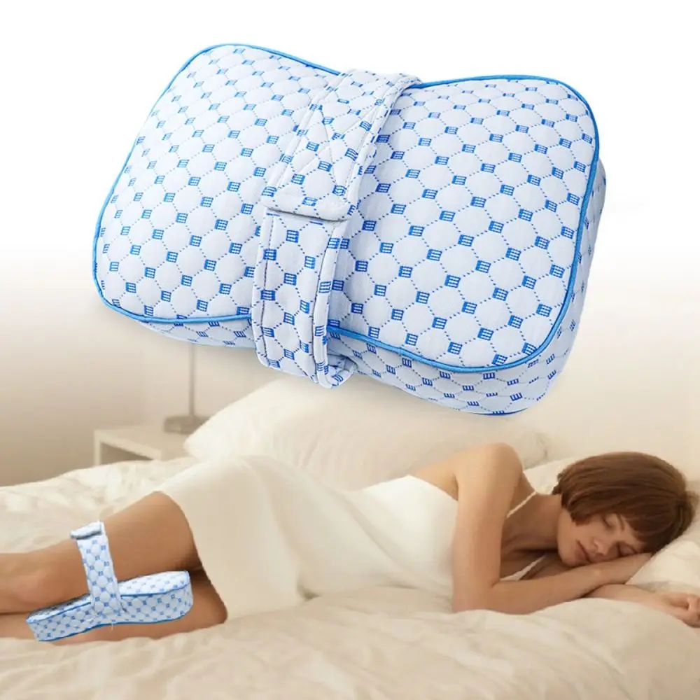 

with Leg Correction Knee Pillow Solid Color Adjustable Strap Leg Positioning Pillow Ergonomic Side Sleeping Pillow