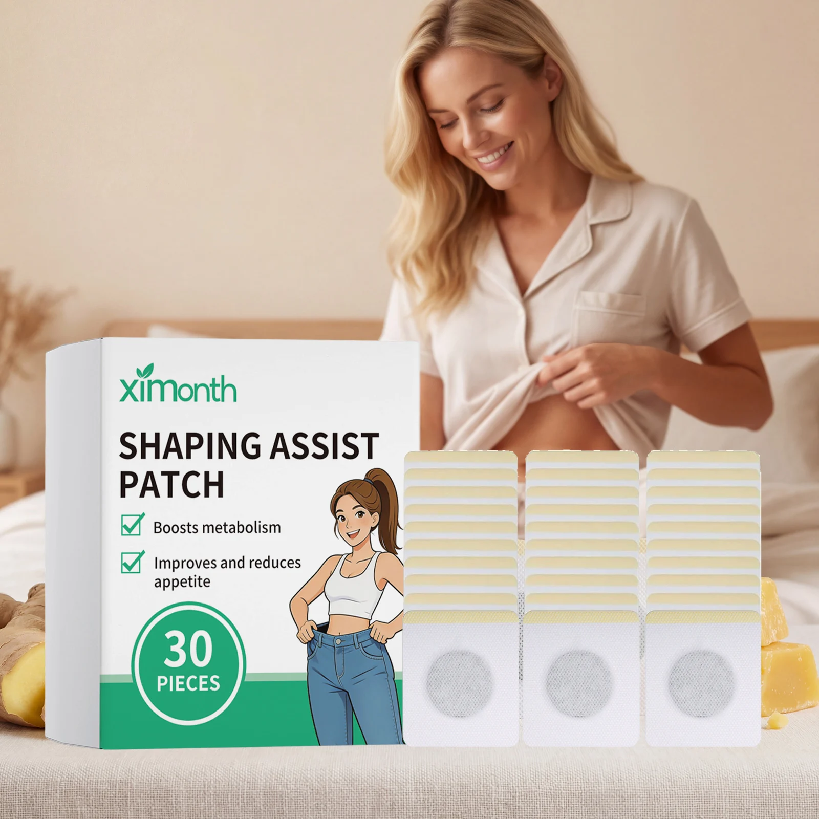 

Herbal Slimming Navel Patch Anti Cellulite Weight Loss Anti Edema Promote Metabolism Body Detoxification Belly Fat Burning Patch