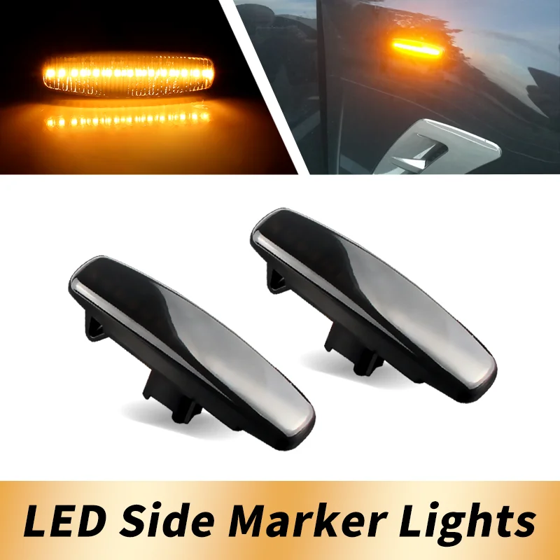 

2PCS LED Dynamic Side Marker Turn Signal Lights Canbus For Infiniti EX25 EX35 EX37 FX35 FX37 For Nissan Fuga Murano Pathfinder