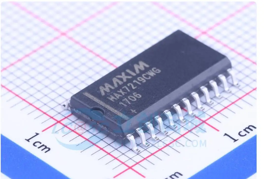 5PCS  MAX7219CWG+T Brand: ADI/MAXIM Package: SOIC-24-300mil Brand new original genuine product