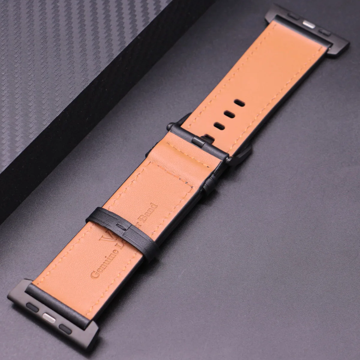 Cinturino in pelle per Apple Watch Ultra2 49mm 46MM 45MM 44MM Cinturino da uomo Correa Bracciale per IWatch serie 9 7 8 6 5 4 Se