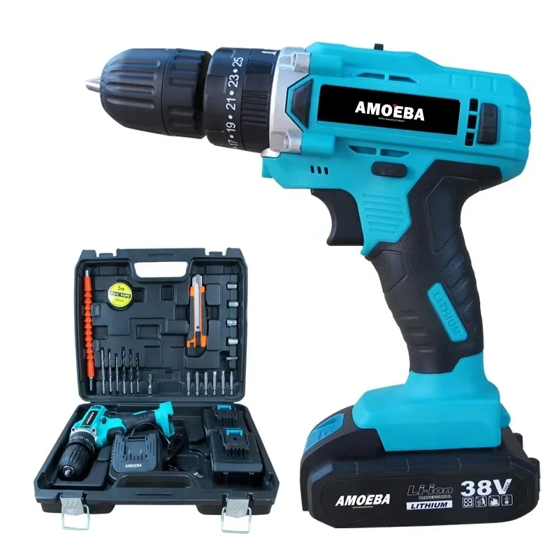 Heimwerker-Akku-Bohrschrauber- und Bohrmaschinen-Set, Kombinationsset für Bohrmaschinen