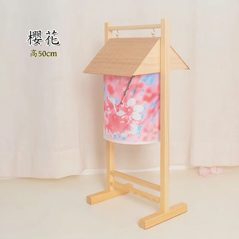 Japanese Zen Wabi Sabi Vintage Wood Floor Table Lamp LED Ambient Light Tea Room Living Bedroom Tatami