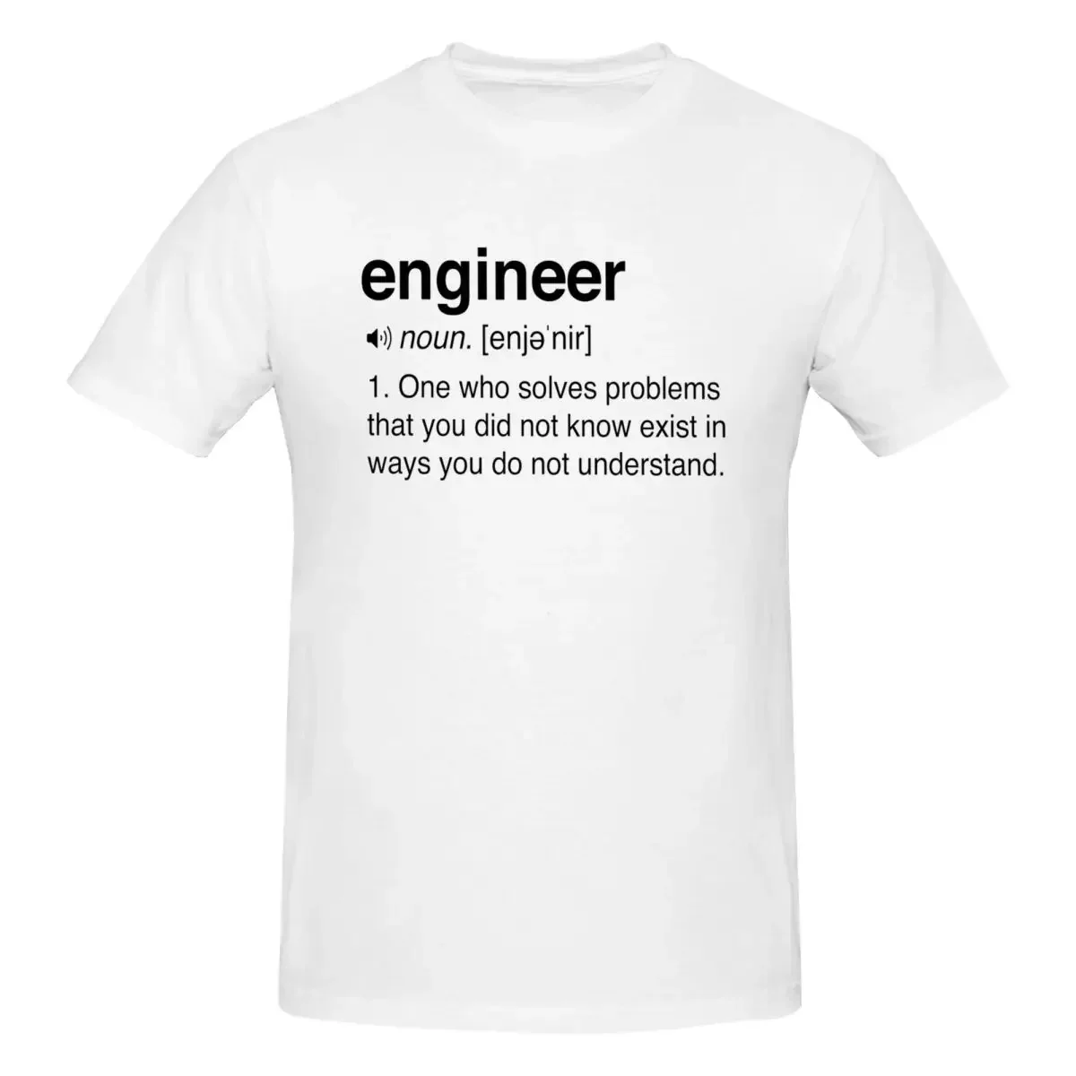 Funny Engineer Definition 100% Cotton T-shirt Men Oversized T Shirts Men crew Neck Short Sleeve S-6XL