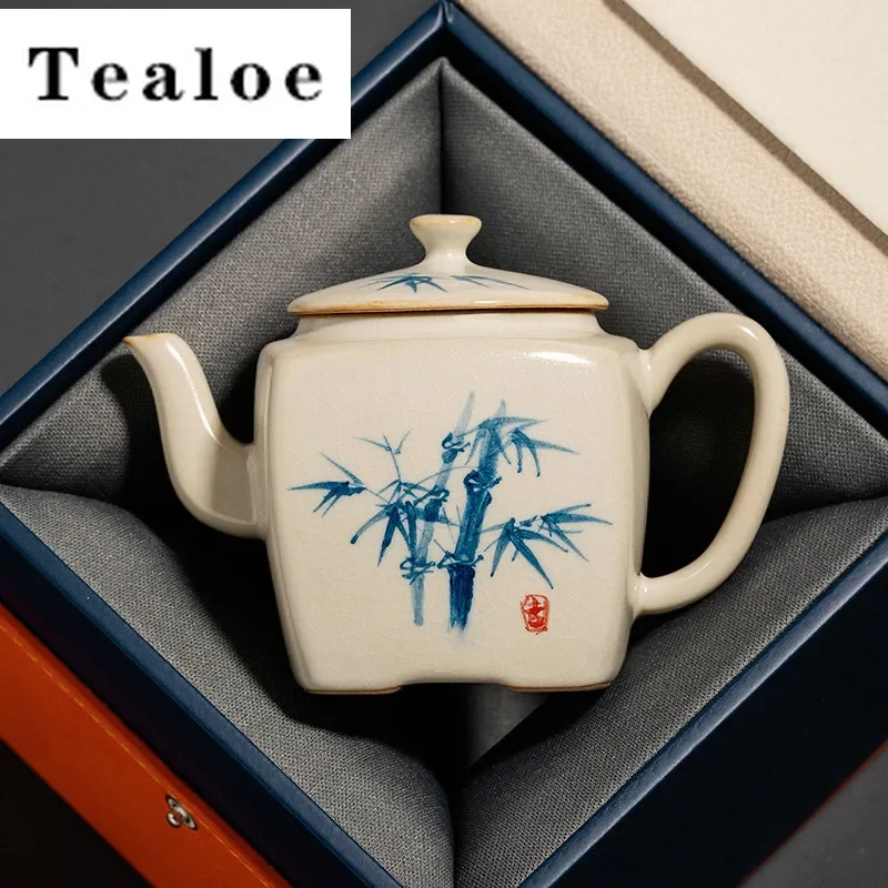 

Mihuang Ru Kiln Hand-painted Teapot Single Pot Household Ceramic Kung Fu Tea Set Meeting Guests A Single Tea Infuser