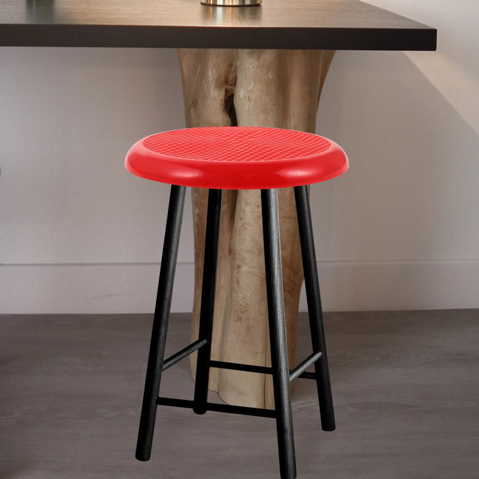 

Stool Seat Cover Round Plastic 29cm Red Durable Garden Chair Barstool Replacement Part Accessories Outdoor Furniture