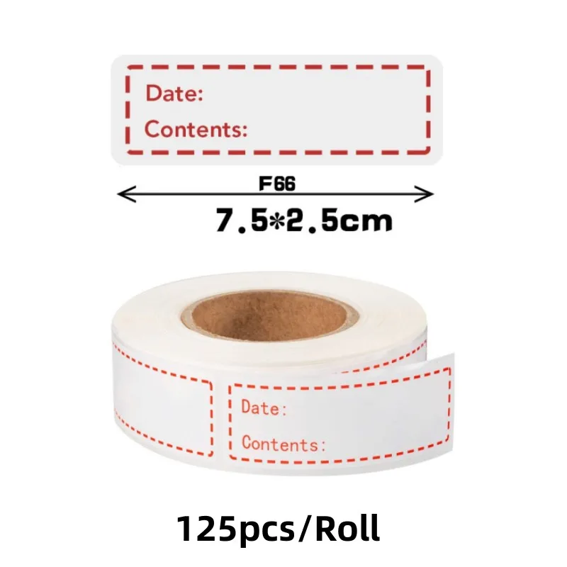 주방 날짜 롤 용지 라벨, 방수 식품 보관 스티커, 이동식 보관 스티커, 냉동고 라벨