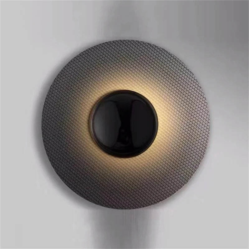 

Nordic Minimalist LED Wall Lamp Living Room Bedroom Bedside Lights Ceiling Modern Round Black Wall Sconces Corridor Home Decor