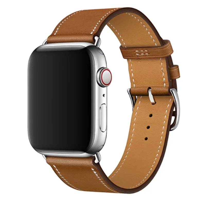 Genuine Leather Watch Band Compatible for Apple Watch Series 11 10 9 8 7 6 5 4 SE Smart Watch Wristband