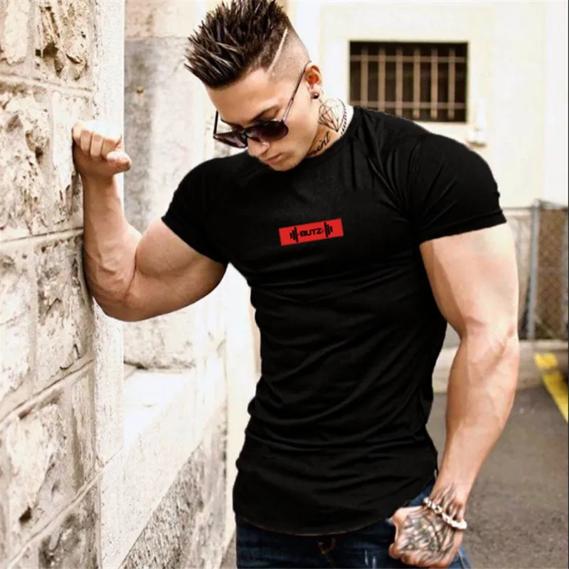 209 hommes coton T-shirt musculation Fitn marque décontracté confortable respirant été automne couleurs t-shirts pour hommes