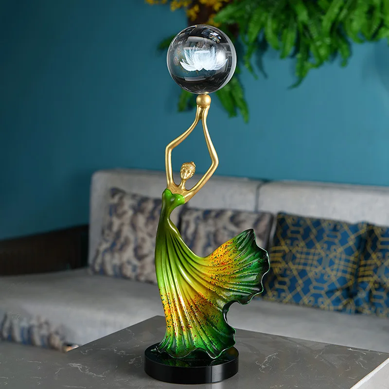 YFY Peacock Dance Crystal Trophy Resin Dance Latin Ballet