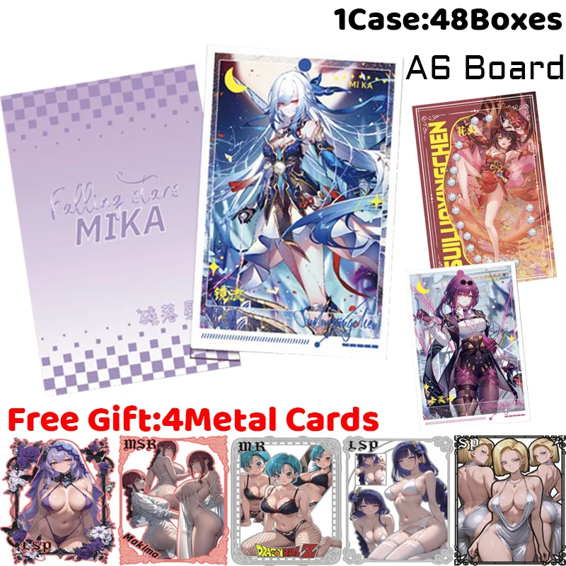 MiKa Shattered Stars A6 Board Collection Card Rare Collection Sexy Waifu Cards ACG Girls Booster Box Hobbies Gifts