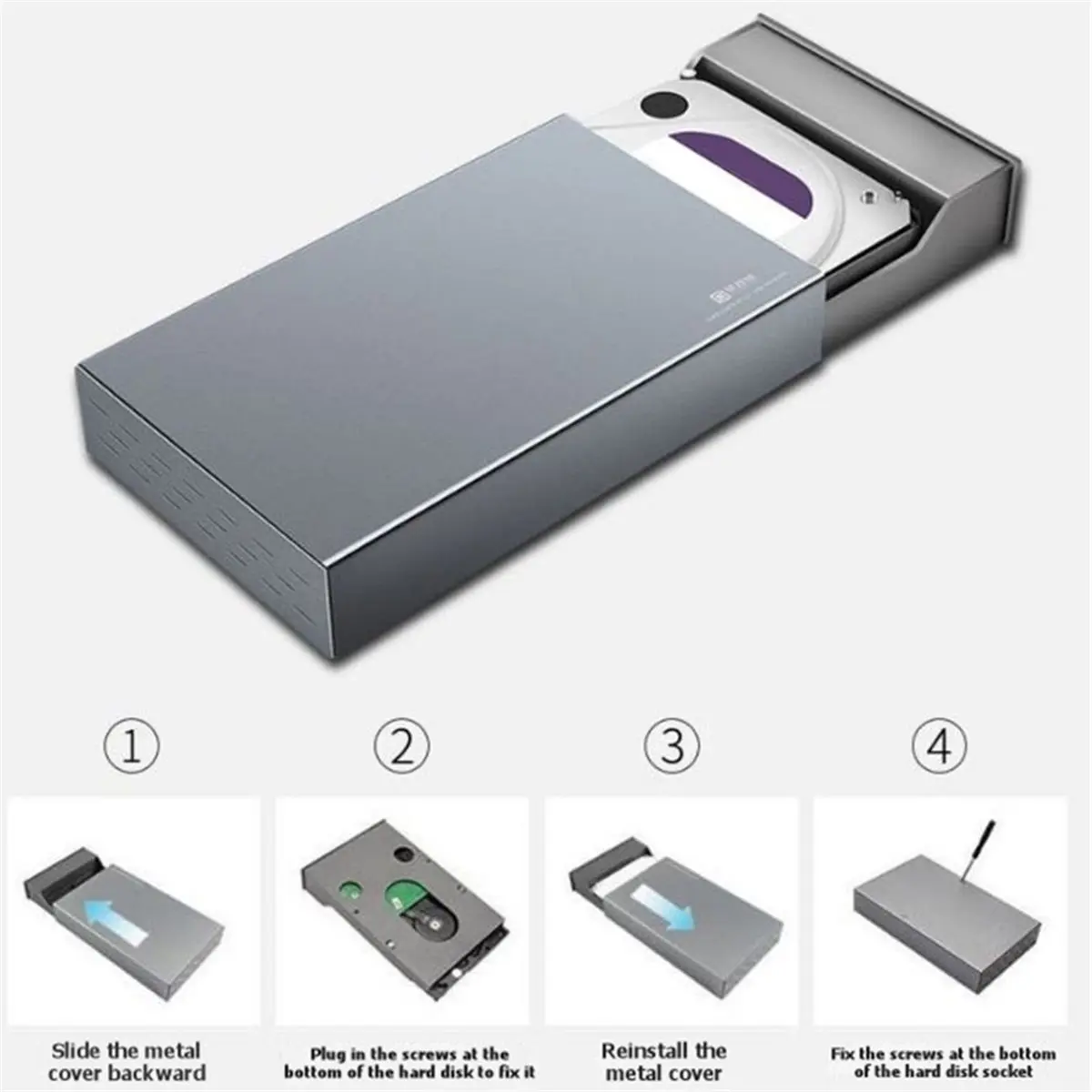 NEW FACTORY~USB 3.0 to SATA 6Gbps External Hard Drive Enclosure for 3.5