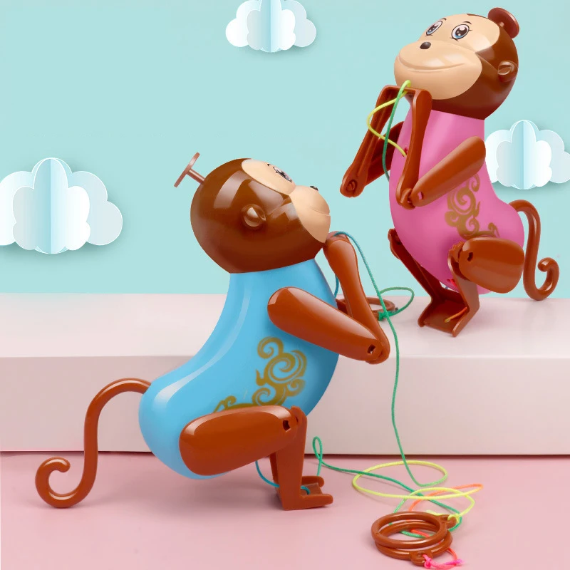 Animal Monkey Pull String Toys Sports Game Novelty Fun Interactive Toys for Parent-child Kids Montessori Educational Toy Gifts