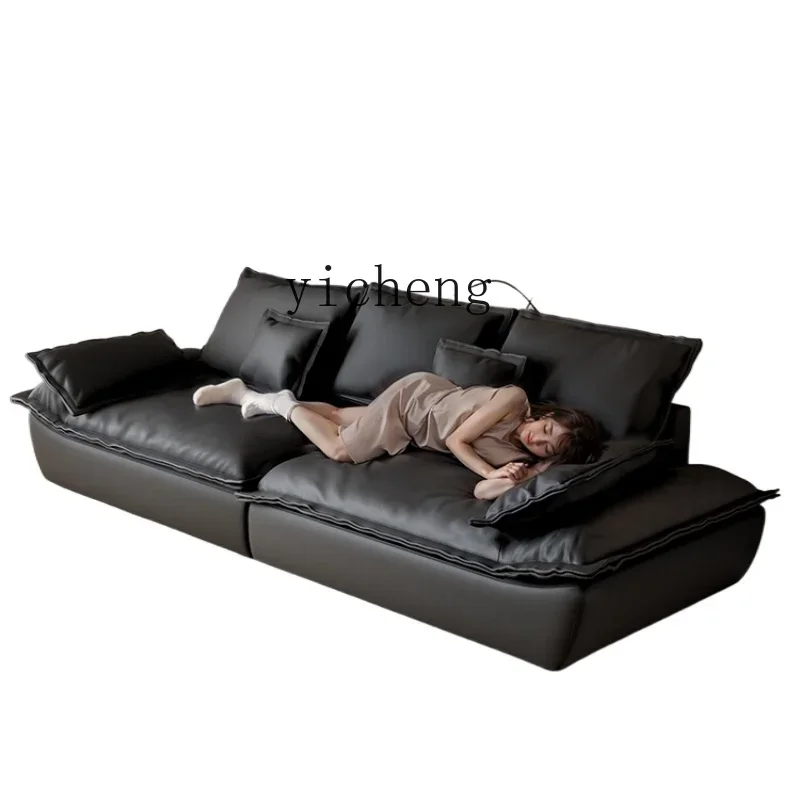 

ZF Light Luxury Minimalist First Layer Cowhide Sailing Sofa