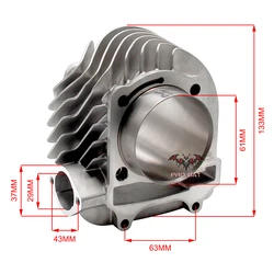 GY6 K-BLOCK (QMK) CYLINDER *61mm BORE* / 57mm STUD SPACING (NOT FOR B-BLOCK)