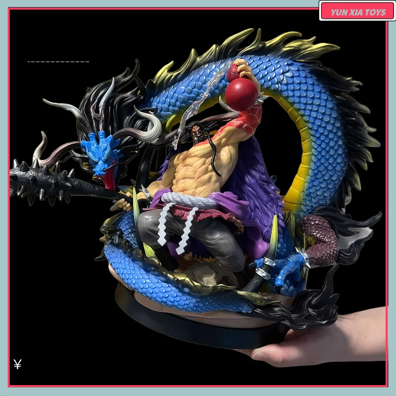 โมเดลฟิกเกอร์อนิเมะวันพีซ ไคโด จักรพรรดิที่สี่ ฉากมังกรดำไข่มุก ขนาด 30 ซม. วัสดุ PVC ของตกแต่ง ของขวัญวันเกิด