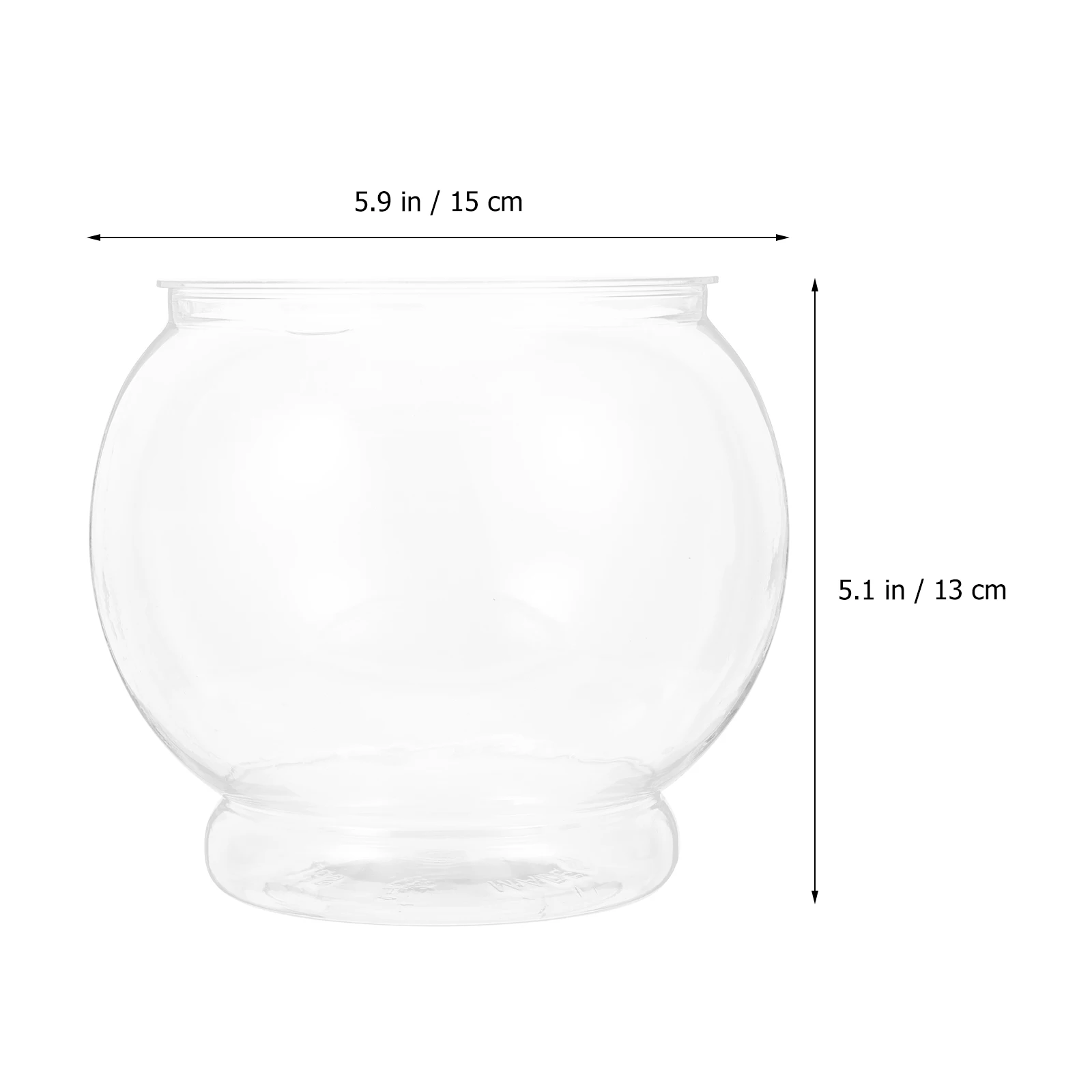 

3pcs Desktop Ornamental Tank Clear Plastic Fish Tank Office Globe Bowl Small Aquarium Home Decor Pet Vase Stylish