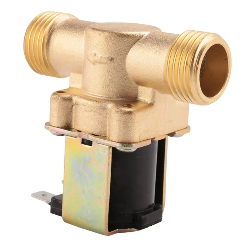 A76I-10Pcs 1/2 Inch Ac 220V Normally Closed Brass Electric Solenoid Magnetic Valve