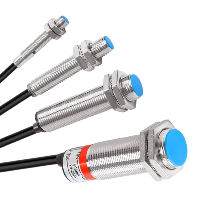 M18M8M12 Circular Reed Pipe Magnetic Proximity Switch Magnet Sensor Magnetic Control Swch Double Wire Normally Open Ranging 2pcs