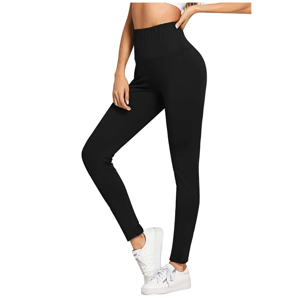 Women'S High Waist Yoga Leggings Solid Color Seamless High Stretchy Butt Lifting Breathable Sports Pants For Women Jogger Pants