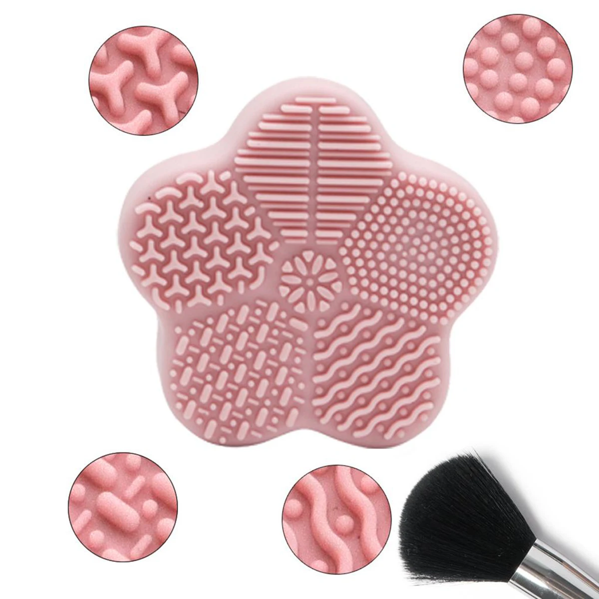 Makeup Brush Cleaner Makeup Brush Cleaning Pad Sponge Makeup Brush Scouring Pad, Wet And Dry Cleaning Tools