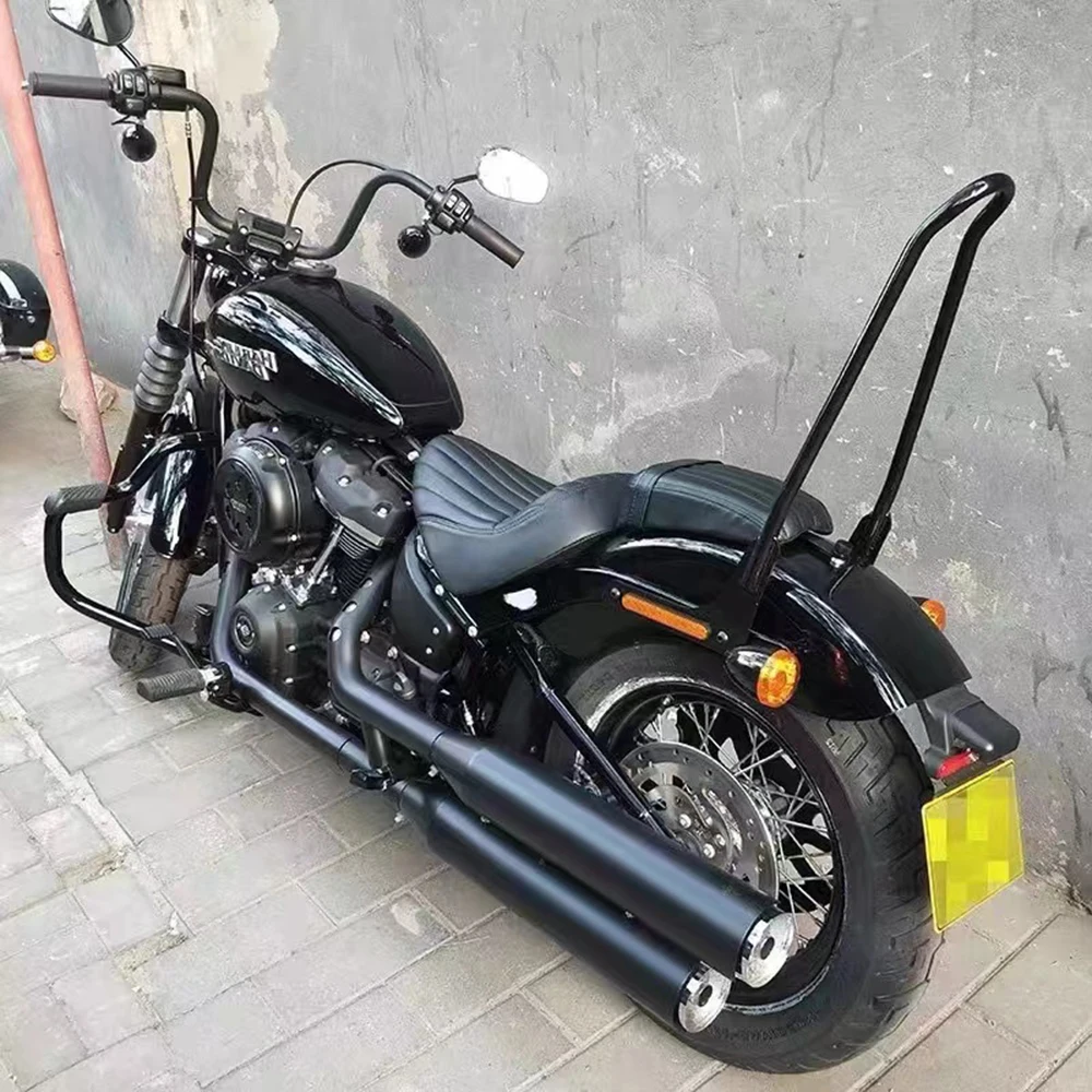 Motocyklowe czarne tylne siedzenie oparcie dla pasażera maminsynek podkładka pod kieliszek dla miękka końcówka Harley dowódcy boba ulicznego Low Rider 2018-2024