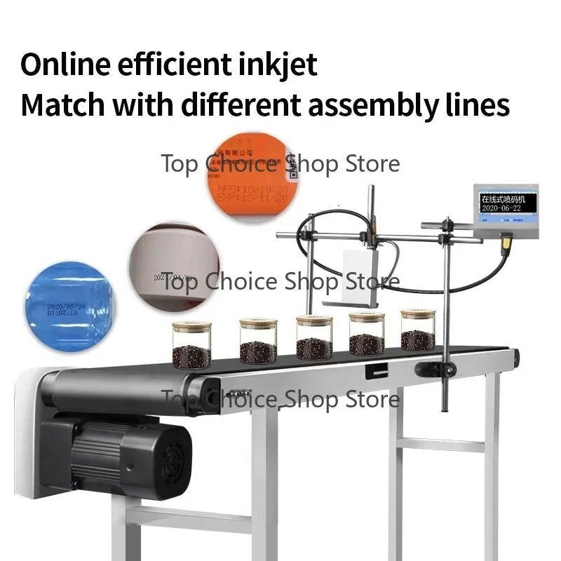 Connected Online Thermal Printer Inkjet Wrapping Machine Variable Expiry Date QR Code Bar Code 12.7mm 25.4mm
