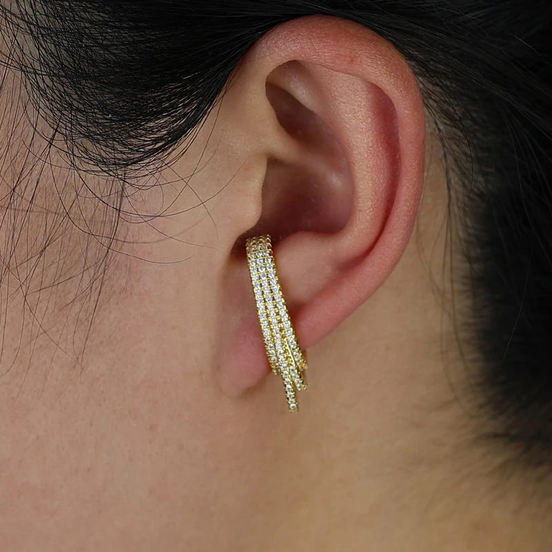 SILVER color miccro pave cz earring  new design long top botton ear studs Copper lead nickle free Dazzling Chic earrings