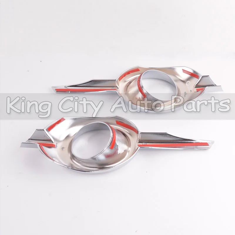 CAPQX 1Pair For Honda CRV CR-V 2012 2013 2014 Car ABS Chrome Front fog light lamp Trim Lid Cover frame Strip stick Garnish Cap