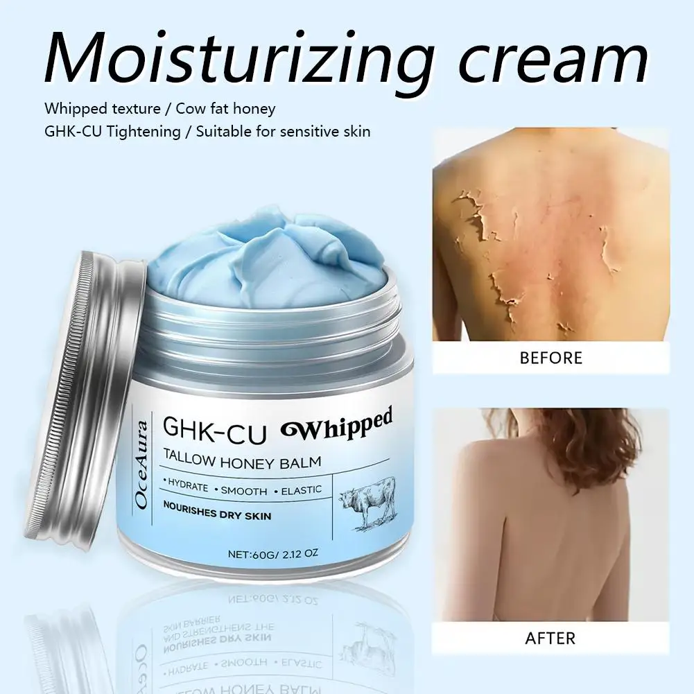 Crema Corporal de Sebo y Miel, Bálsamo Hidratante Natural para la Piel, Manteca Corporal Nutritiva Anti-Agrietamiento, Suave y No Grasosa, Cuidado Diario de la Piel