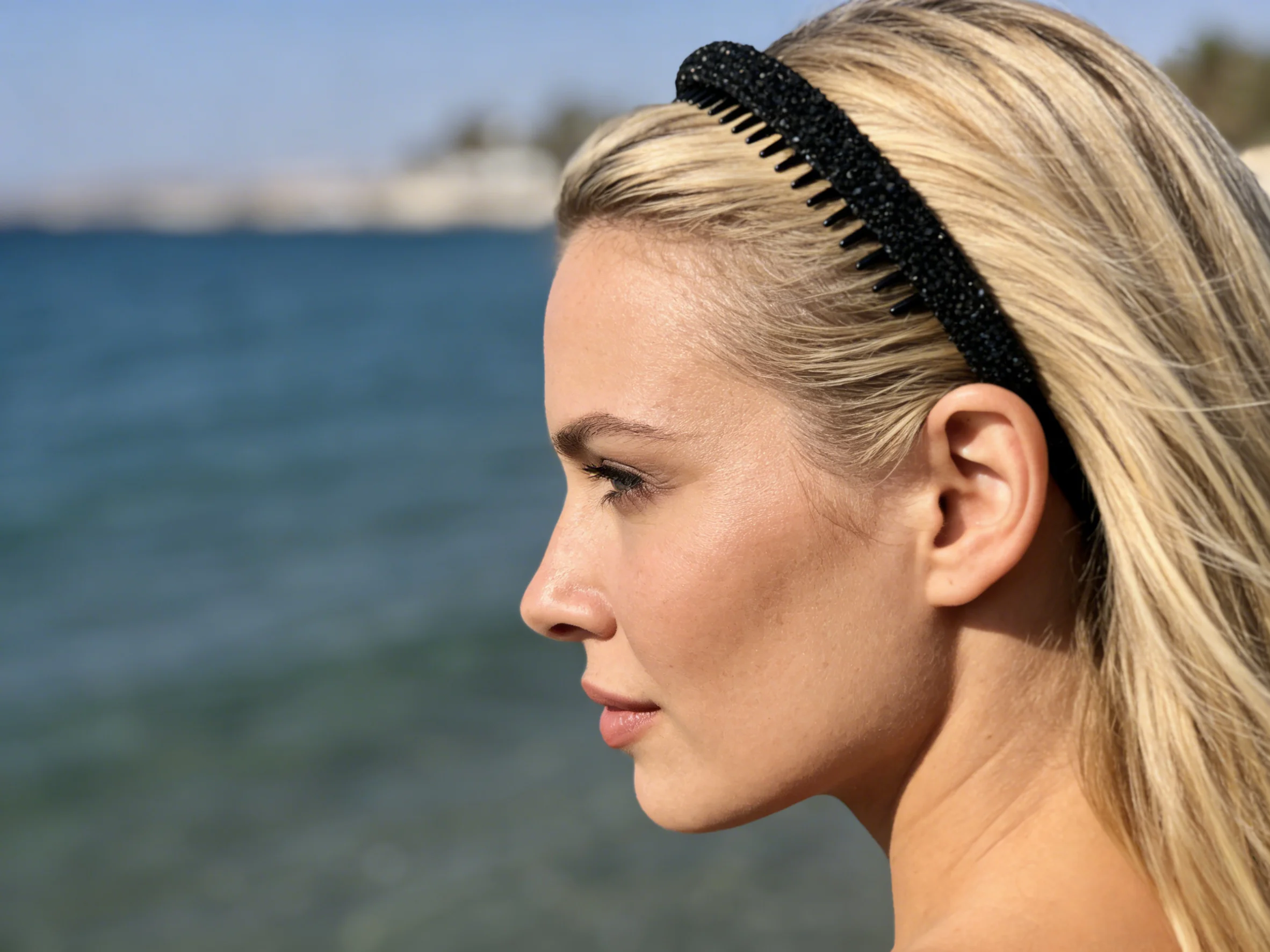1 Pack Full Rhinestone Toothed Non-slip Headband, Edgy Style Daily Flyaway Control / Commuter Look / Party
