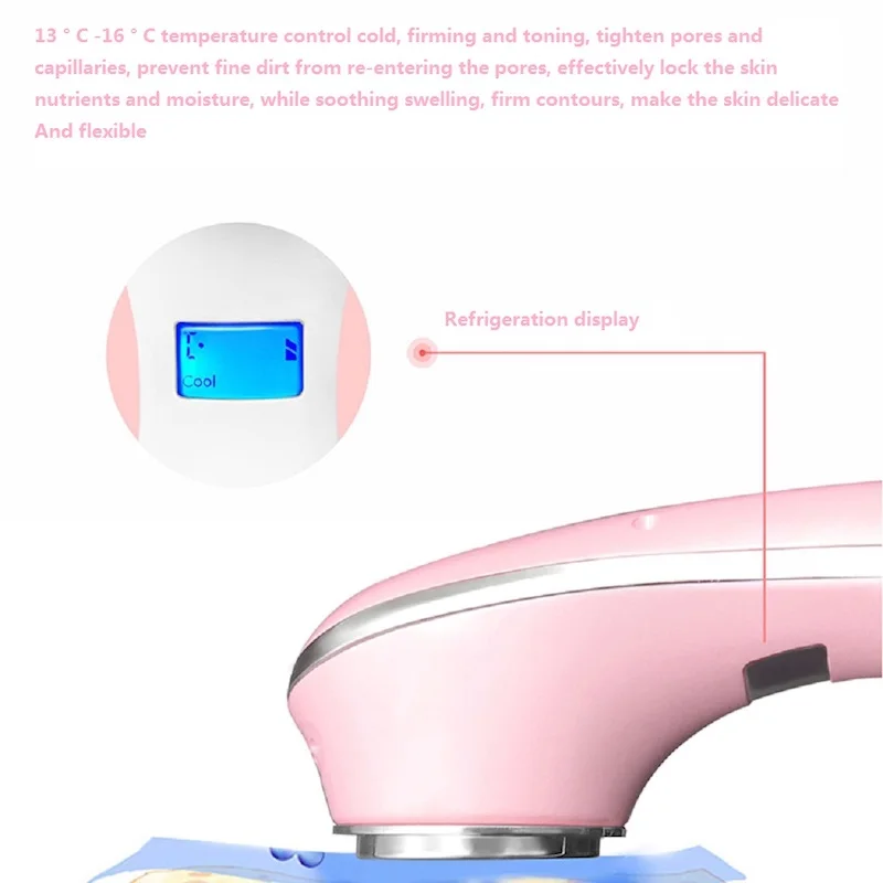 Dispositivo de beleza com ultrassom quente e frio, massageador facial rf, iônico, lifting facial, anti-rugas, equipamento de beleza facial