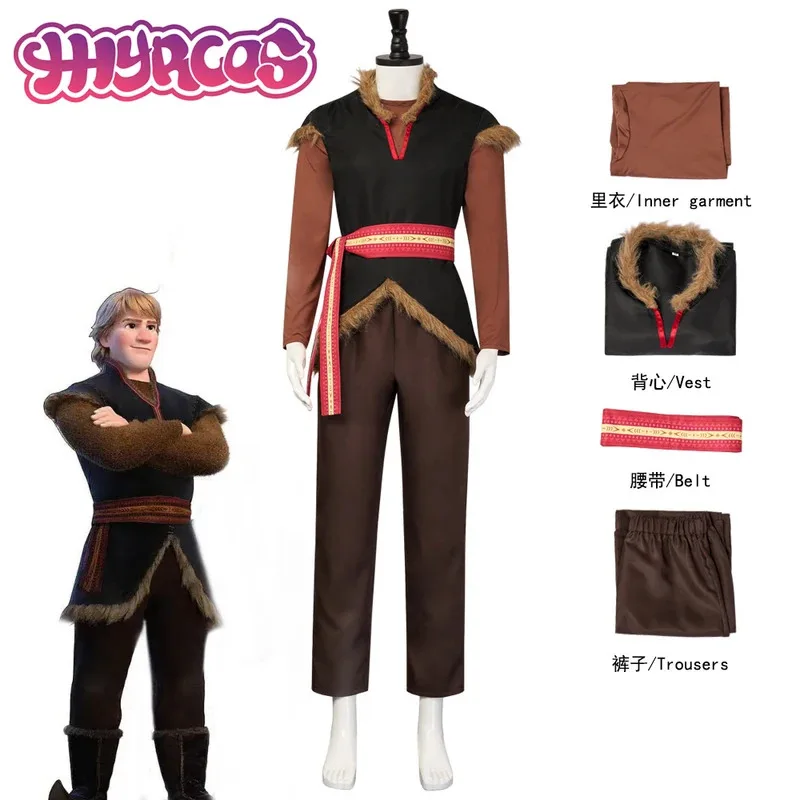 

Anime Frozen Kristoff Cosplay Costumes Comic Con Snow Queen Kristoff Cos Suits For Men Women Halloween Role Outfits Party