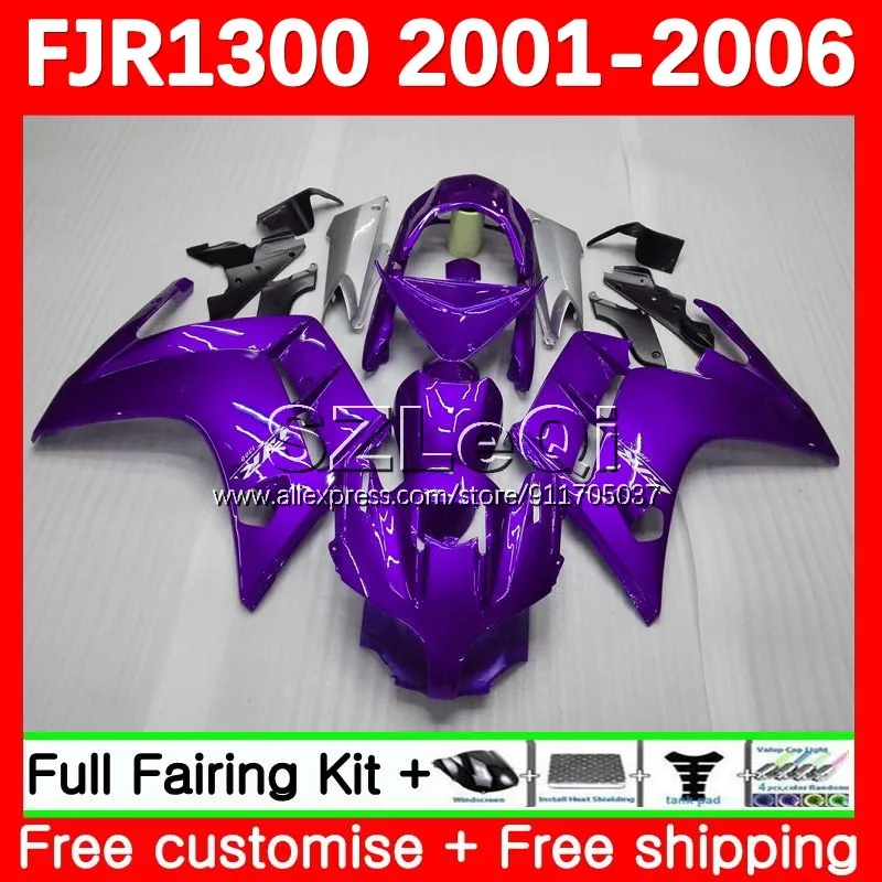 Body For YAMAHA FJR-1300 FJR 1300 A FJR1300 01 02 03 05 06 146No.11 ALL Purple FJR1300A 2001 2002 2003 2004 2005 2006 Fairing