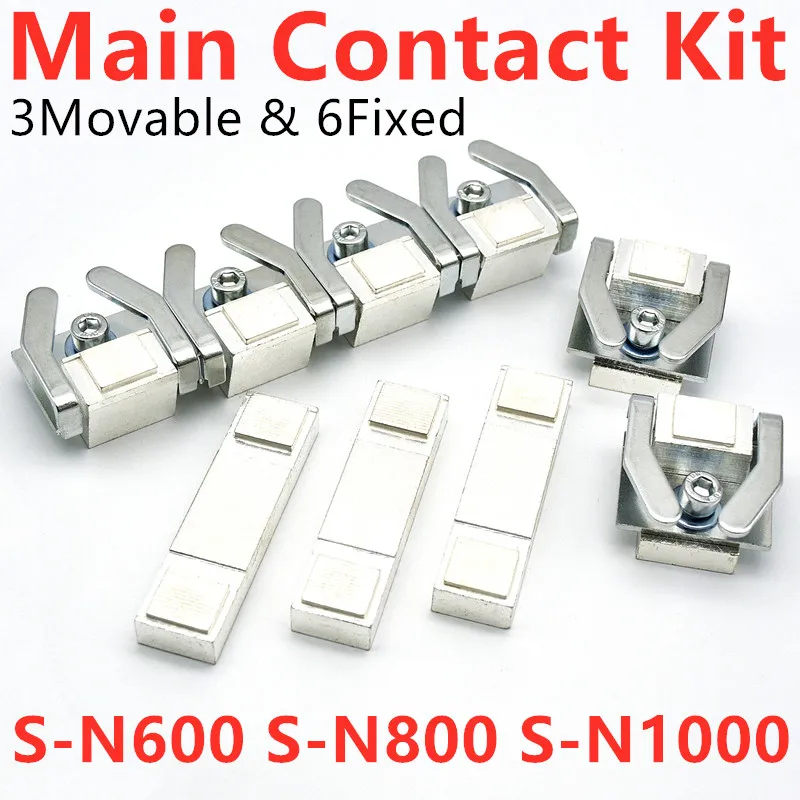 Main Contact Kit For S-N600 S-N800 S-N1000 Contactor Replacement Kit Moving And Fixed Contacts Contactor Spare Parts Repair Kit